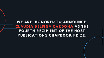Announcing Fall 2020 Chapbook Prize Winner: Claudia Delfina Cardona