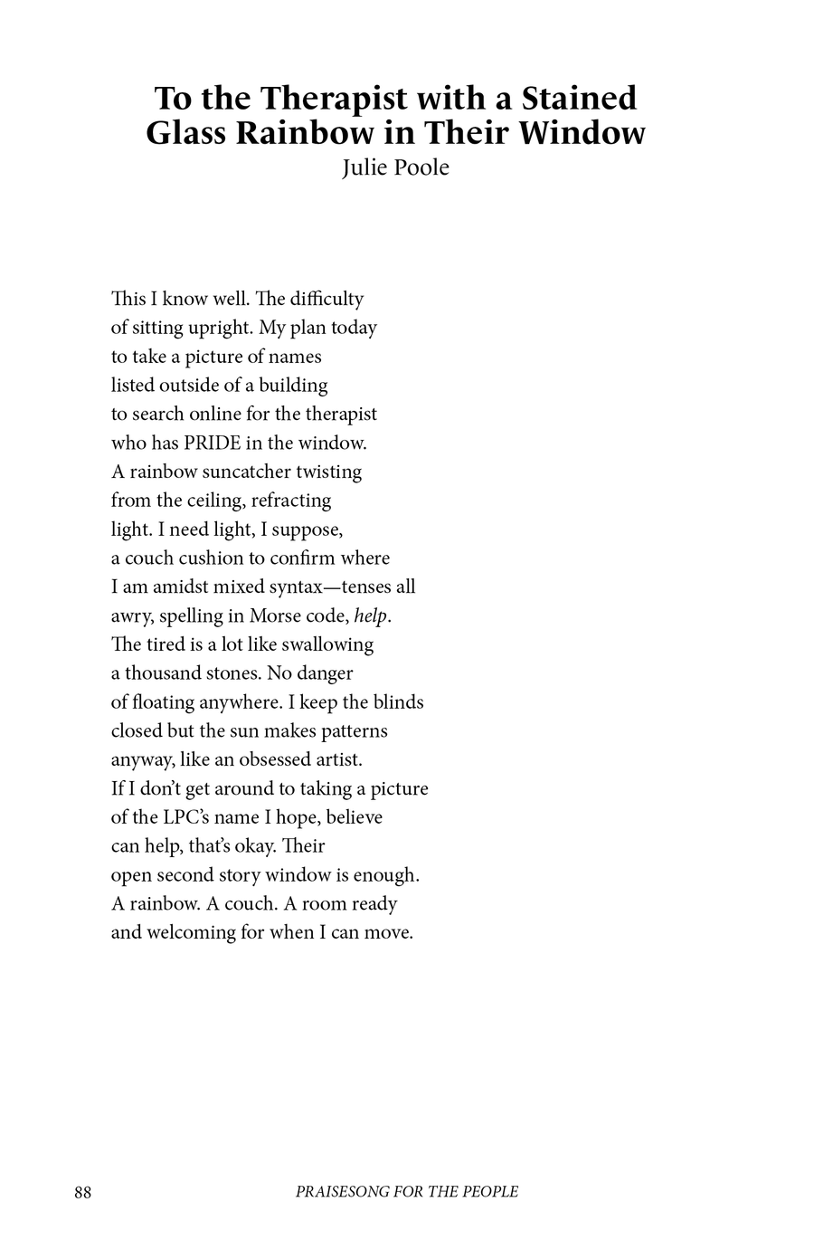 Praisesong for the People: Poems from the Heart and Soul of Texas edited by Amanda Johnston