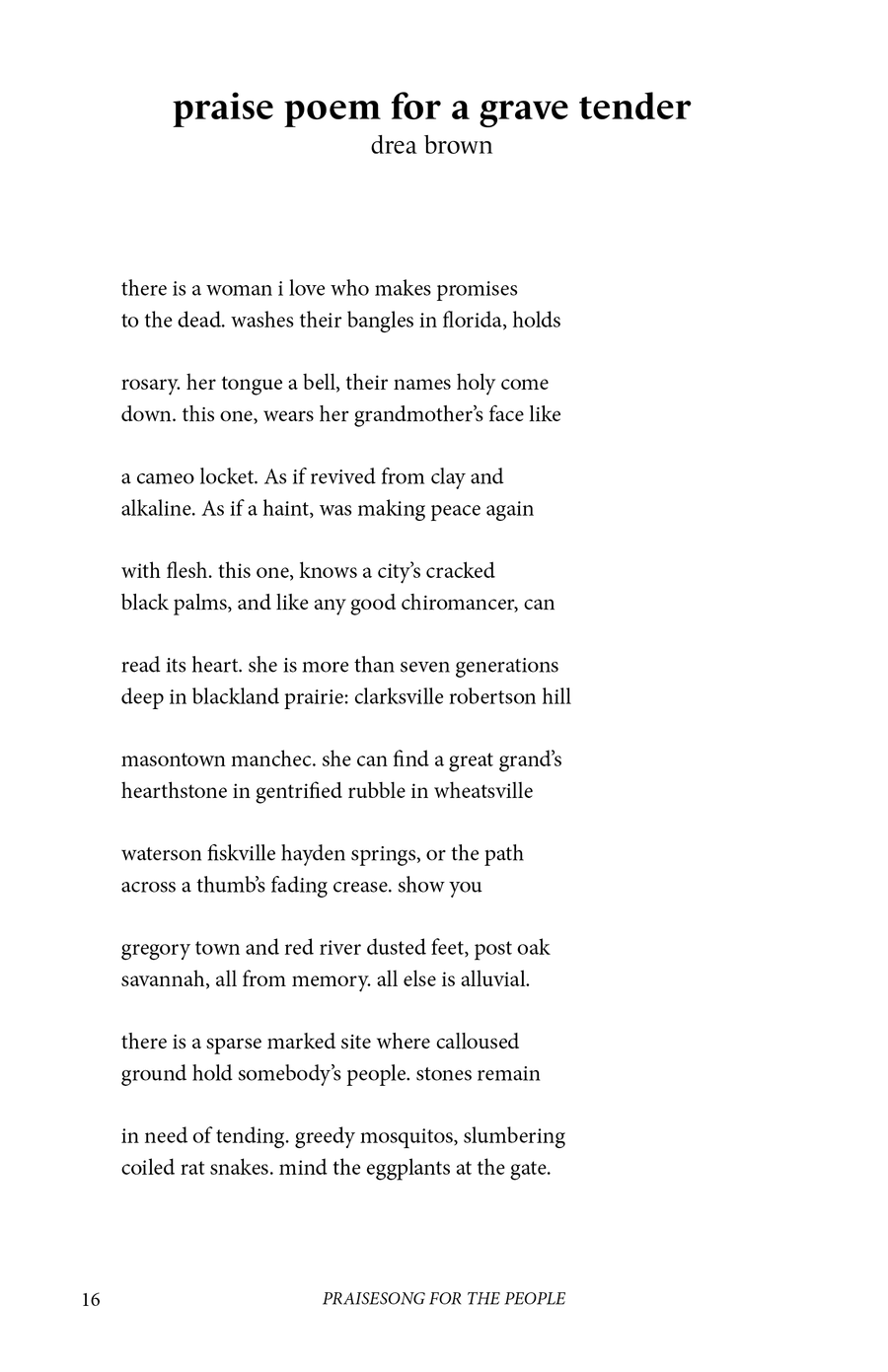 Praisesong for the People: Poems from the Heart and Soul of Texas edited by Amanda Johnston