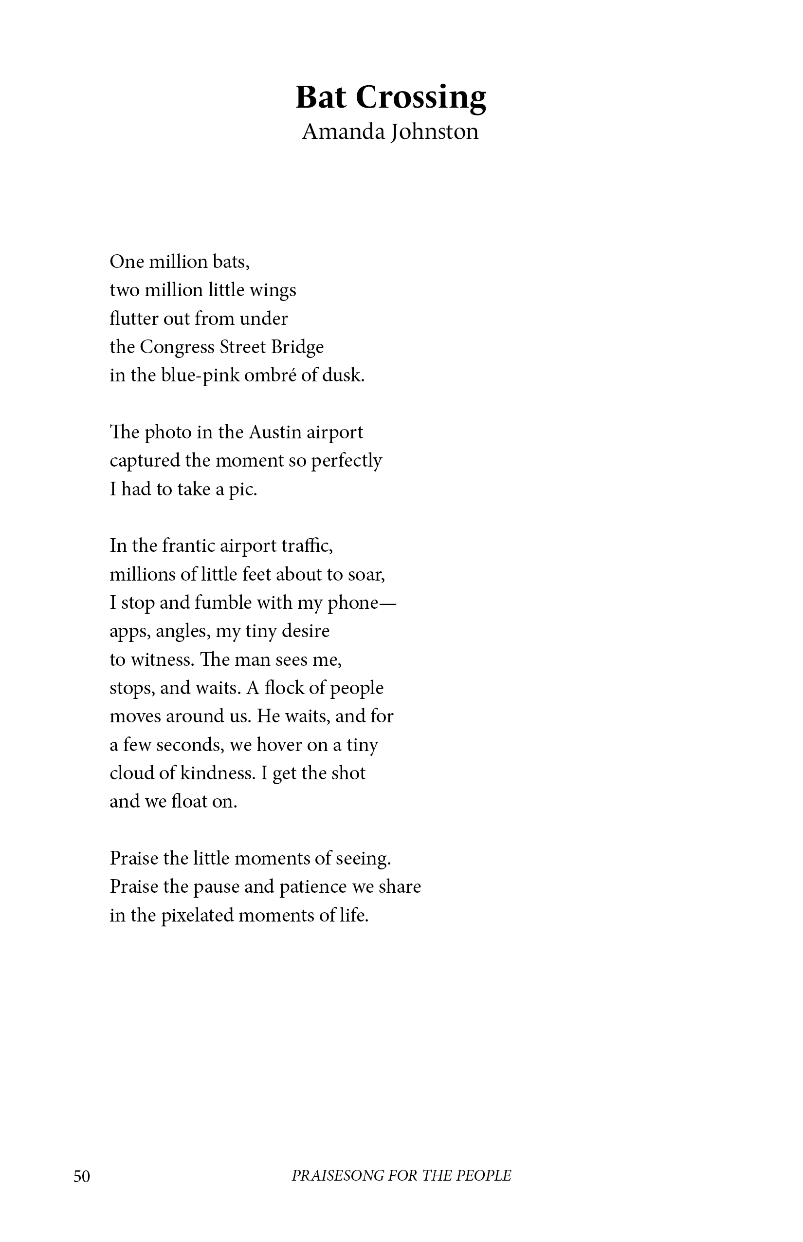 Praisesong for the People: Poems from the Heart and Soul of Texas edited by Amanda Johnston