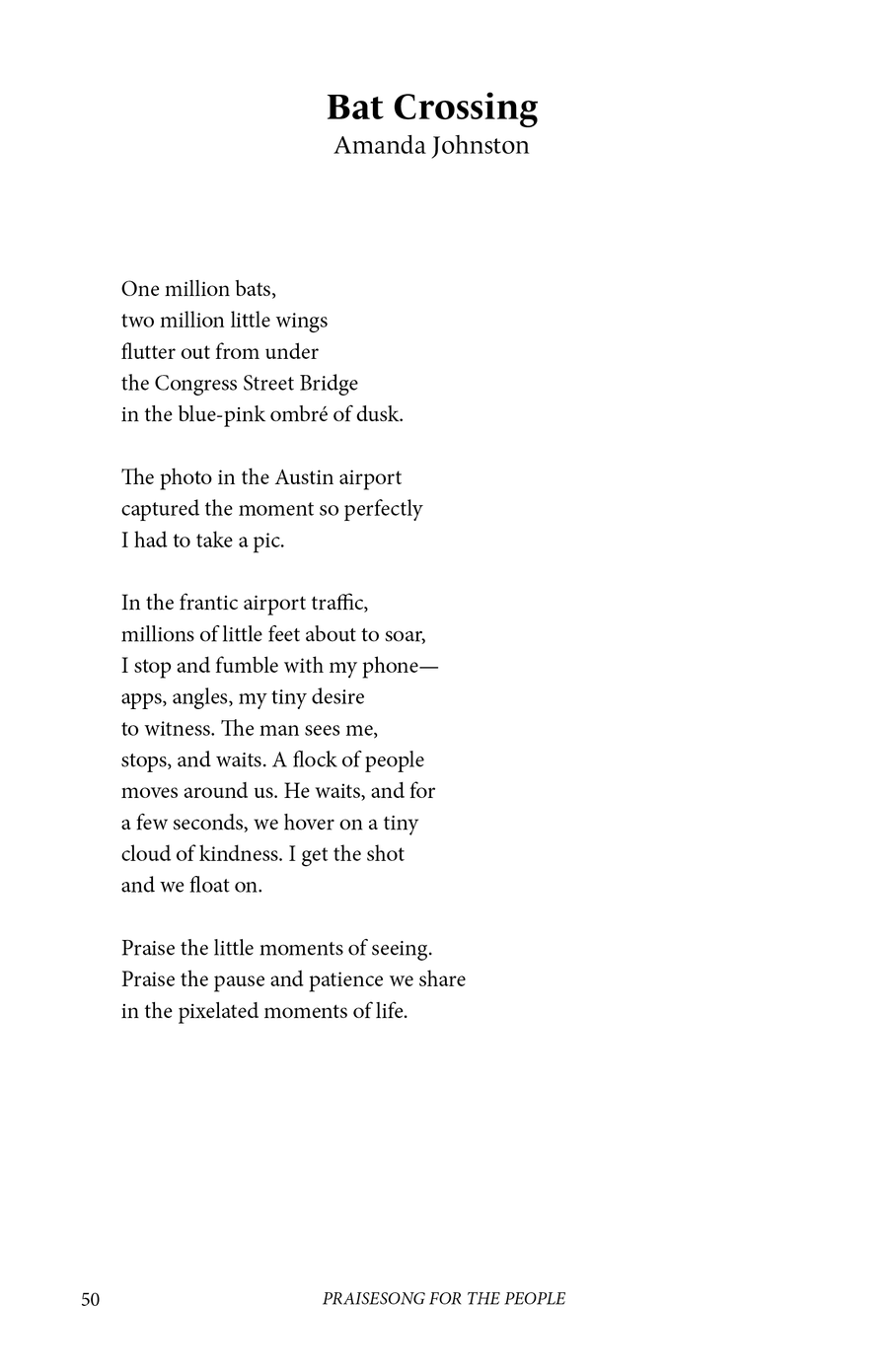 Praisesong for the People: Poems from the Heart and Soul of Texas edited by Amanda Johnston